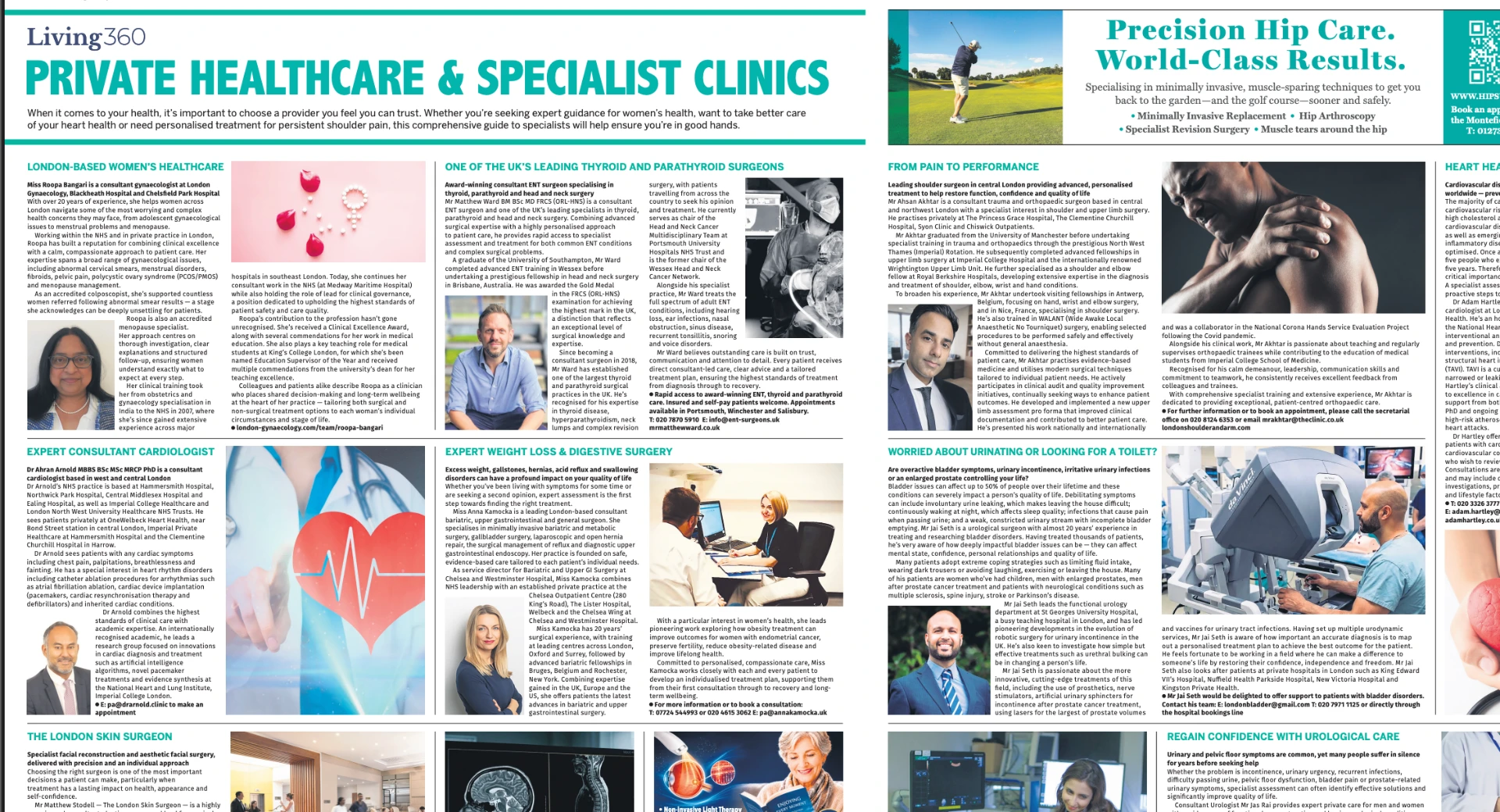 The Telegraph Living360: private healthcare and specialist clinics - featuring Mr Jai Seth's London bladder clinic