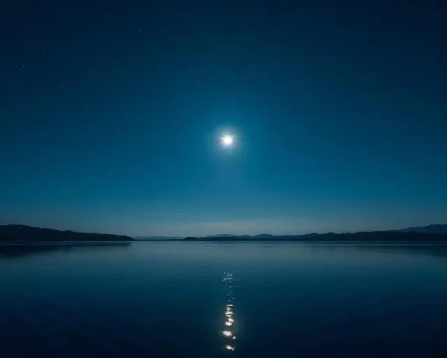 Night water scene representing nocturia treatment